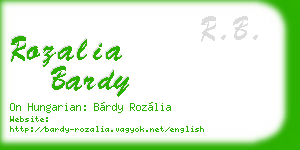 rozalia bardy business card